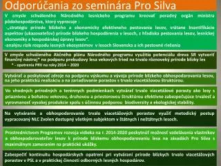 odpor ania zo semin ra pro silva