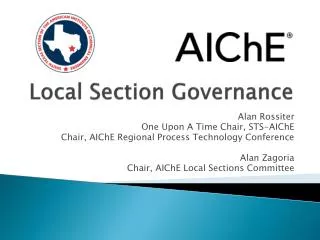 Local Section Governance