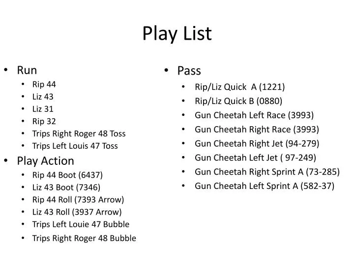 play list