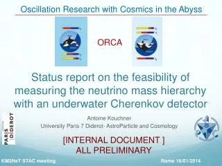 Oscillation Research with Cosmics in the Abyss