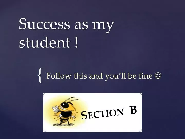 success as my student
