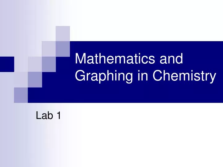 mathematics and graphing in chemistry