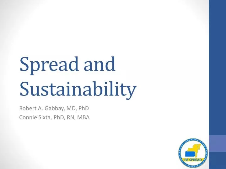 spread and sustainability