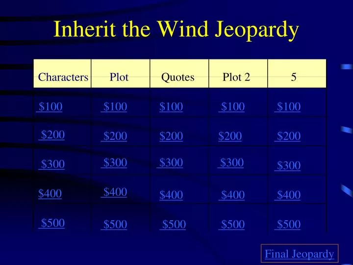 inherit the wind jeopardy