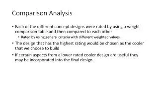 Comparison Analysis