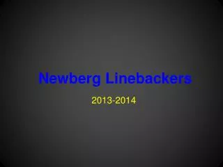 Newberg Linebackers