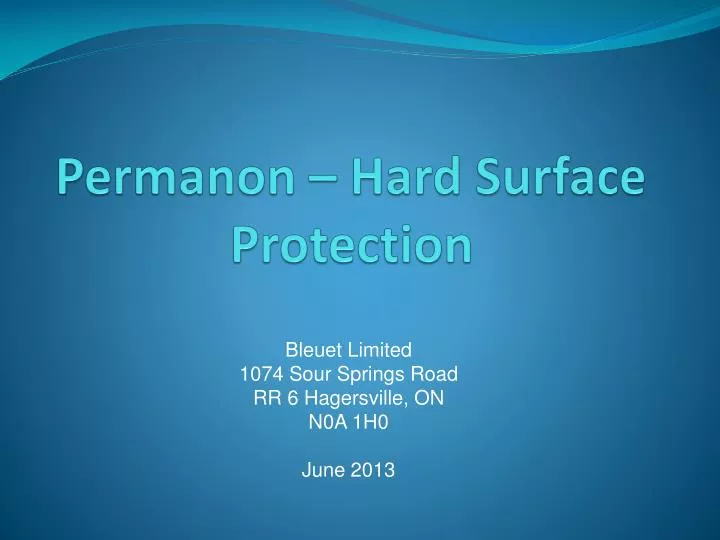 permanon hard surface protection