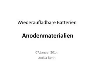 wiederaufladbare batterien anodenmaterialien