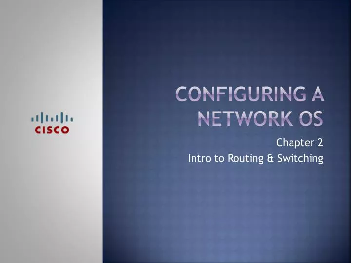 configuring a network os