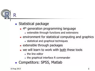 Statistical package 4 th generation programming language