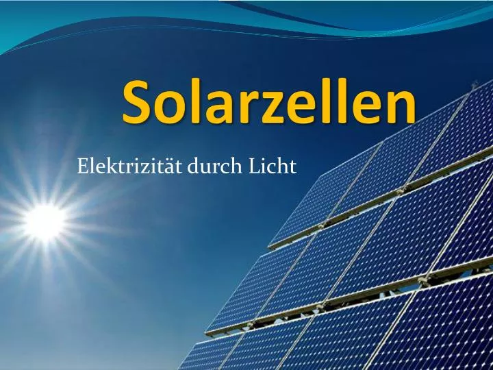 solarzellen