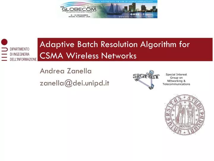 adaptive batch resolution algorithm for csma wireless networks