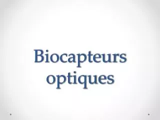 biocapteurs optiques