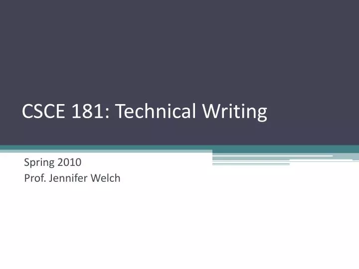 csce 181 technical writing