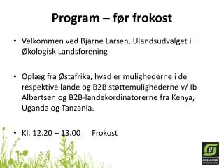 program f r frokost
