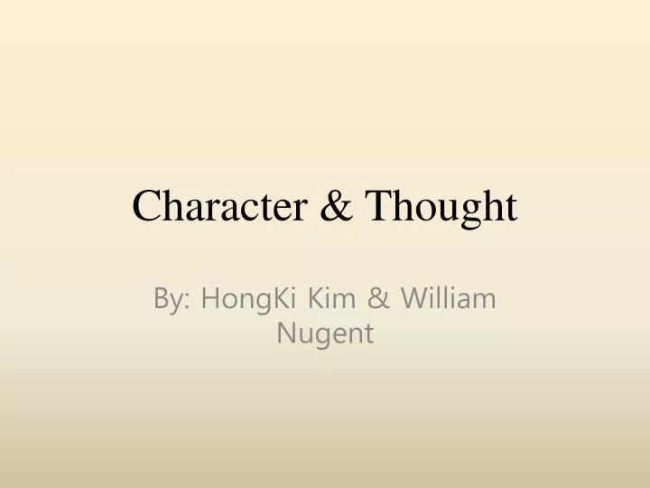 character thought