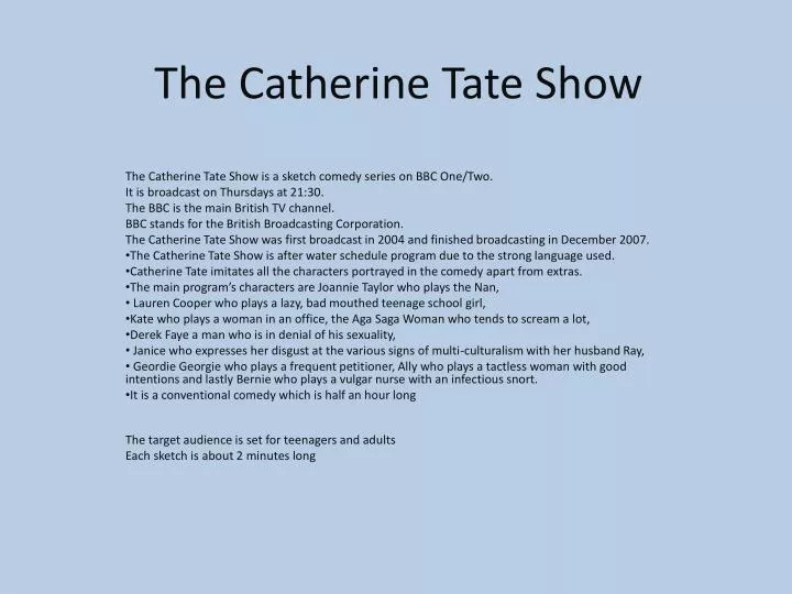 the catherine tate show