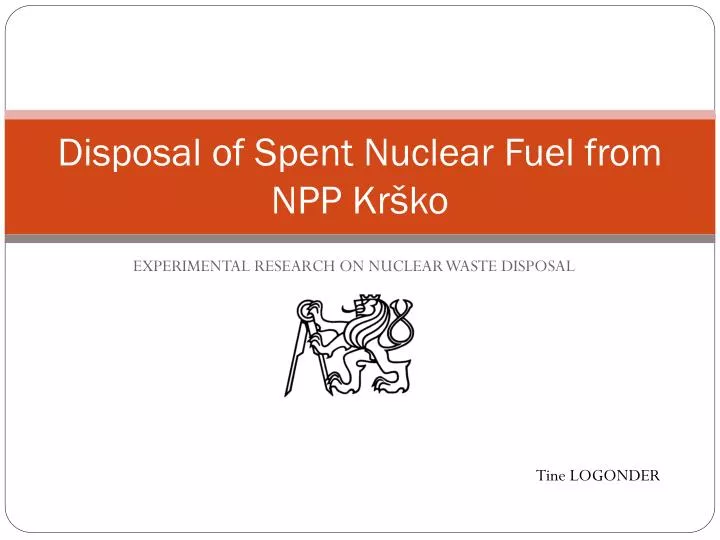 disposal of spent nuclear fuel from npp kr ko