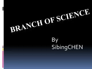 Branch Of Science