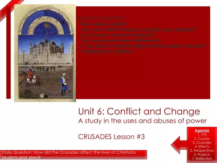 unit 6 conflict and change a study in the uses and abuses of power crusades lesson 3