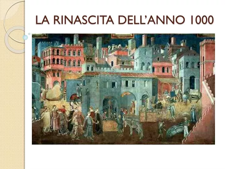 la rinascita dell anno 1000