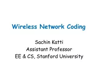 Wireless Network Coding