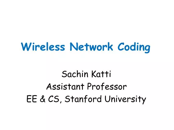 wireless network coding