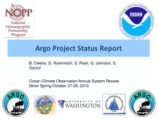 Argo Project Status Report