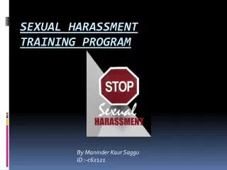 Sexual harassment training program