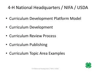 4-H National Headquarters / NIFA / USDA