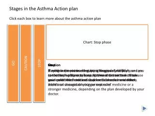 Stages in the Asthma Action plan