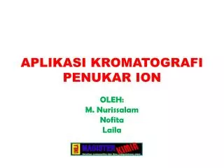 aplikasi kromatografi penukar ion