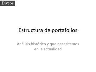 estructura de portafolios