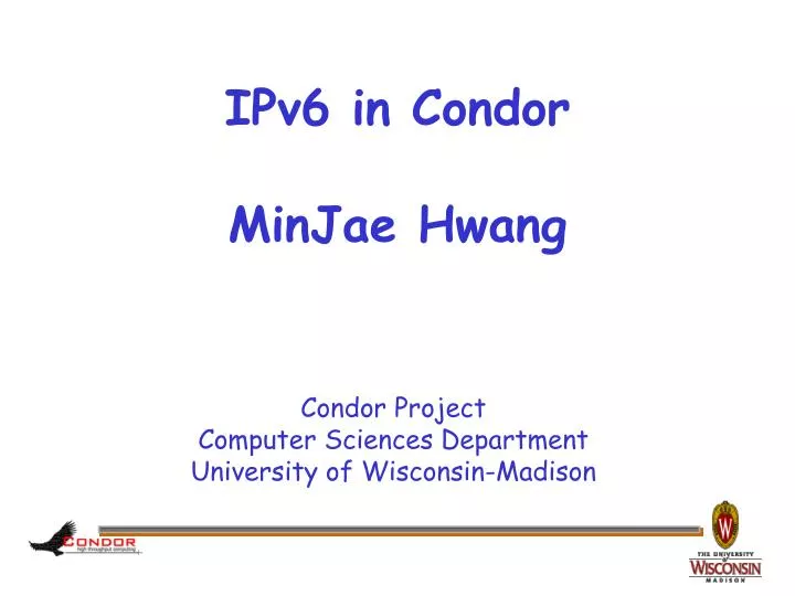ipv6 in condor minjae hwang