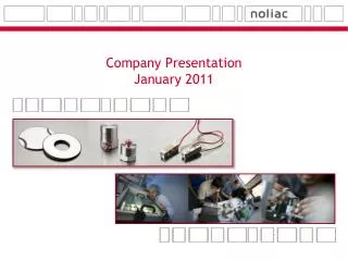 Company Presentation January 2011
