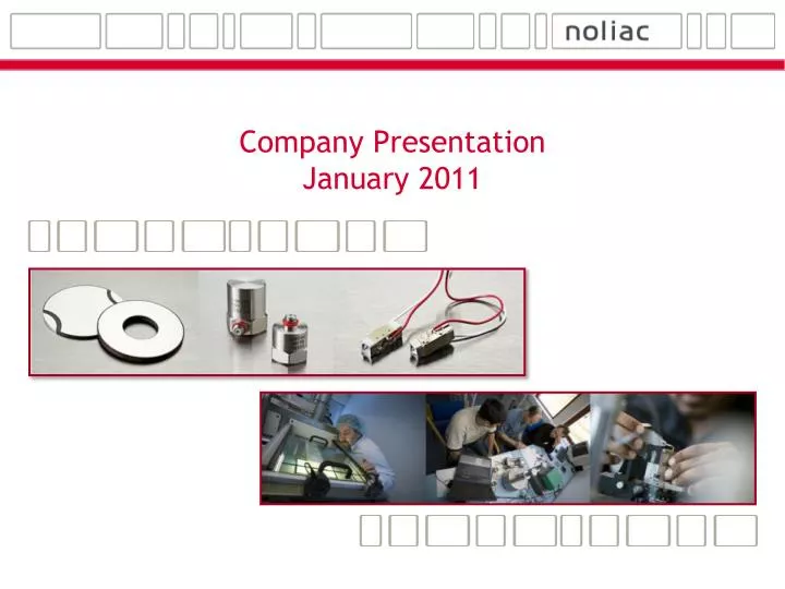 company presentation january 2011