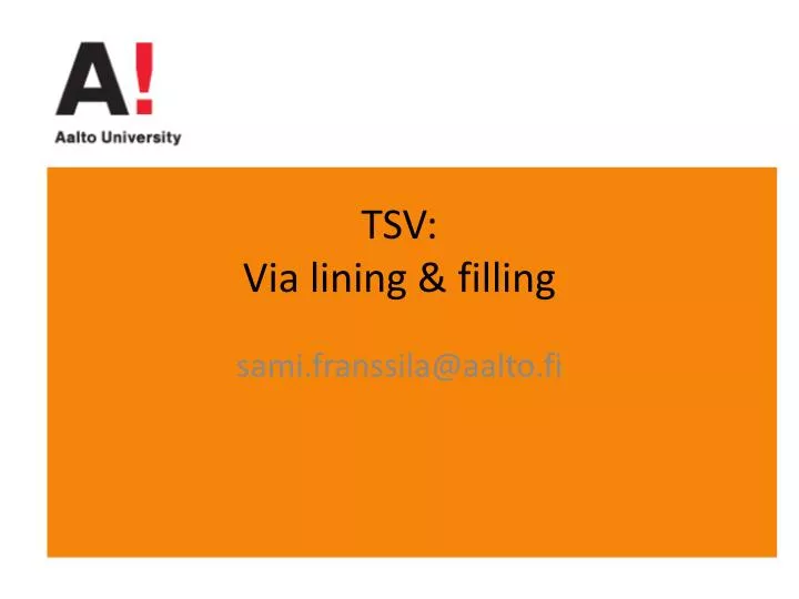 tsv via lining filling