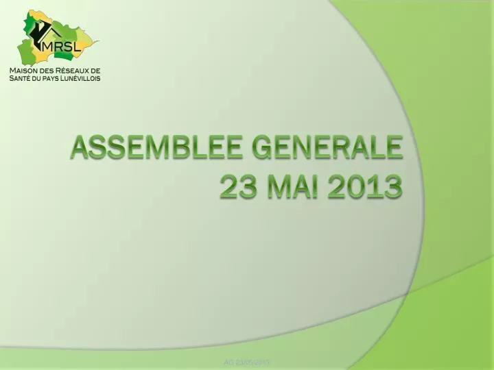 assemblee generale 23 mai 2013