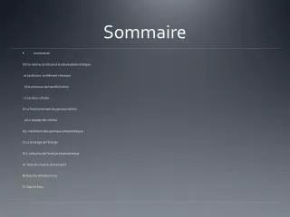 sommaire