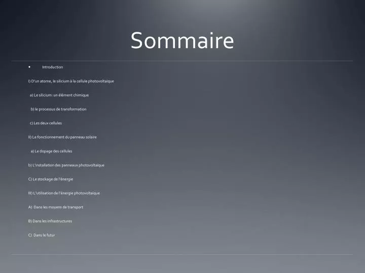 sommaire