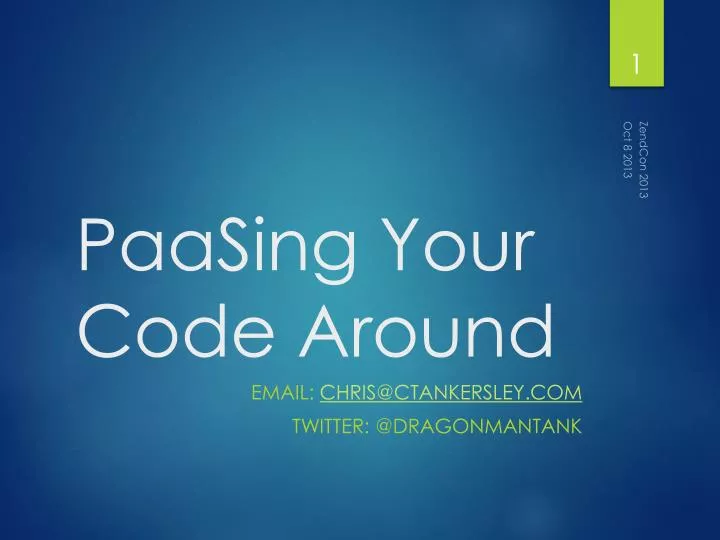paasing your code around