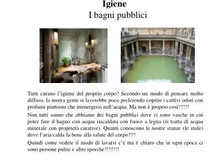 igiene i bagni pubblici