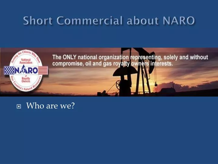 short commercial about naro
