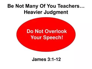 Do Not Overlook Your Speech!