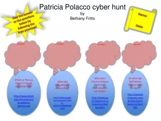 Patricia Polacco cyber hunt by Bethany Fritts