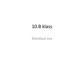 10 b klass
