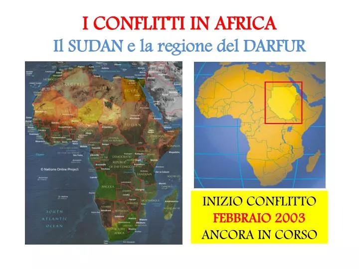 i conflitti in africa il sudan e la regione del darfur