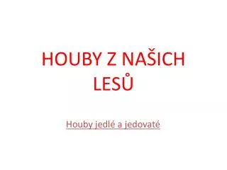 houby z na ich les