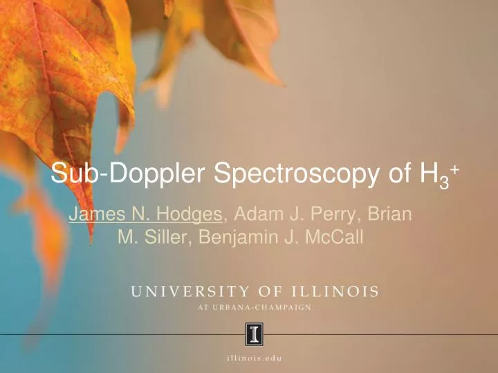 sub doppler spectroscopy of h 3