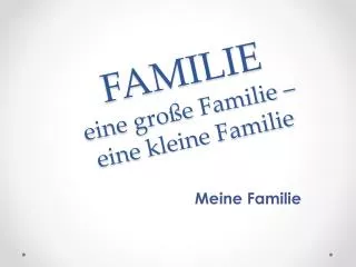 familie eine gro e familie eine kleine familie